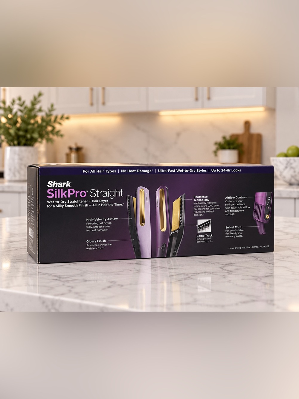 Shark SilkPro Straight Wet-To-Dry Straightener And Rapid Blow Dryer